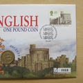 1997 The English One Pound Coin 1 Pound Coin Cover - First Day Cover by Mercury