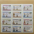 2018 - 2020 The Tales of Beatrix Potter 50p Pence Coin Cover Collection - First Day Covers