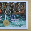 2004 Woodland Animals 1 Crown Coin Cover - First Day Cover by Mercury