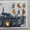 2008 RAF Uniforms 5 Pounds Coin Cover - First Day Cover by Mercury