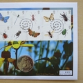 2008 Insects UK Species in Recovery 1 Crown Coin Cover - First Day Cover by Mercury