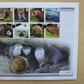 2010 Mammals Action for Species 1 Crown Coin Cover - First Day Cover by Mercury