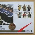 2009 Royal Navy Uniforms 5 Pounds Coin Cover - First Day Cover by Mercury