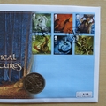 2009 Mythical Creatures 5 Shillings Coin Cover - First Day Cover by Mercury