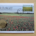 2008 Lest We Forget 1 Crown Coin Cover - First Day Cover by Mercury