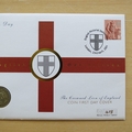 2001 St George's Day The English Definitives One Shilling Coin Cover - First Day Cover by Mercury