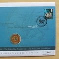 2003 Wales One Pound Coin Anniversary 1 Pound Coin Cover - First Day Cover by Mercury