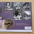 2003 The Queen's Coronation 50th Anniversary 5 Pounds Coin Cover - First Day Cover by Mercury