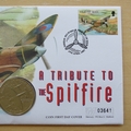 1997 A Tribute To The Spitfire 1 Crown Isle of Man Coin Cover - First Day Cover by Mercury