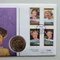 1996 HM QEII 70th Birthday 50p Pence Coin Cover - Falkland Islands First Day Covers