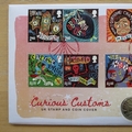 2019 Curious Customs Union Jack 10p Pence Coin Cover - First Day Cover Westminster