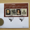 2010 The Age of Stuarts 1 Dollar Coin Cover - Benham First Day Cover