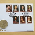 2010 The Royal House of Stuart 1 Dollar Coin Cover - Benham First Day Cover