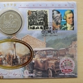 1999 Millennium Countdown Travellers 1 Crown Coin Cover - Benham First Day Cover