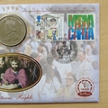 1999 Millennium Countdown Citizens Gibraltar 1 Crown Coin Cover - Benham First Day Cover