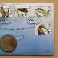 2001 Pondlife Bosnia D500 Coin Cover - Benham First Day Cover