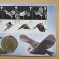 2003 Birds of Prey Eritrea 1 Dollar Coin Cover - Benham First Day Cover Signed