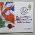 2000 Great Britain Millennium 22ct Gold Half Sovereign Coin Cover - First Day Cover Mercury