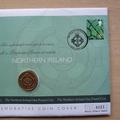 2003 Northern Ireland One Pound Coin Anniversary 1 Pound Coin First Day Cover by Mercury
