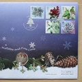 2002 Christmas Isle of Man Silver 50p Pence Coin Cover - First Day Cover Mercury