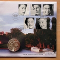 2002 The Queen's Golden Jubilee Silver 5 Pounds Coin Cover - First Day Cover by Mercury