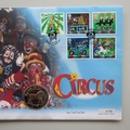 2002 Circus 1 Dollar Coin Cover - First Day Cover by Mercury