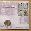 2002 The Queen Mother Memorial Silver 5 Pounds Coin Cover - First Day Cover by Mercury