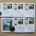 1999 The Queen Mother Celebrating 100 Years 1 Crown Coin Cover Set - Gibraltar First Day Covers