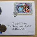 2000 The Queen Mother Lady of the Century Isle Of Man 1 Crown Coin Cover - First Day Cover by Mercury