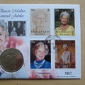 1997 The Queen Mother Coronation Diamond Jubilee 5 Crowns Coin Cover - First Day Cover by Mercury
