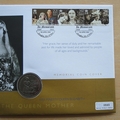 2002 The Queen Mother Memorial 1 Crown Coin Cover - Isle of Man First Day Cover by Mercury