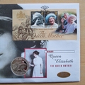 2002 The Queen Mother Memorial 50p Pence Coin Cover - Falkland Islands First Day Cover by Mercury