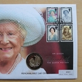 2002 The Queen Mother Memorial 1 Crown Coin Cover - UK First Day Cover by Mercury