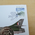 2008 History of RAF Hawker Hunter Crown Coin Cover - Gibraltar First Day Cover by Mercury