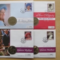 2002 Life & Times of The Queen Mother 1 Crown Coin Covers Set - Saint Lucia First Day Covers by Mercury