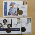 2002 Life & Times of The Queen Mother 5 Pounds Coin Covers Set - First Day Covers by Mercury
