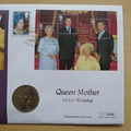 2001 The Queen Mother 101st Birthday UK Crown Coin Cover - First Day Cover by Mercury