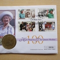 2000 The Queen Mother 100th Birthday 50p Pence Coin Cover - St Helena First Day Cover by Mercury