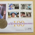 2000 The Queen Mother 100th Birthday 50p Pence Coin Cover - Ascension Island First Day Cover by Mercury