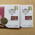 1997 Diamond Jubilee of King George VI Coronation Coin Covers Set - UK First Day Covers