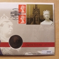 2001 Queen Victoria 1 Penny Coin Cover - UK First Day Cover by Mercury