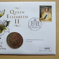 1996 Queen Elizabeth II 70th Birthday 2 Pounds Coin Cover - Jersey First Day Cover by Mercury