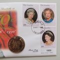 1996 Queen Elizabeth II 70th Birthday 10 Dalasis Coin Cover - The Gambia First Day Covers