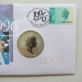 1996 Queen Elizabeth II 70th Birthday 1oz Silver 1 Dollar Coin Cover - Australia First Day Cover