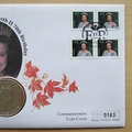1996 Queen Elizabeth II 70th Birthday 1oz Silver 5 Dollars Coin Cover - Canada First Day Cover