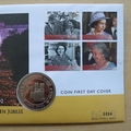 2002 The Queen's Golden Jubilee 50p Pence Coin Cover - Tokelau First Day Cover by Mercury
