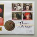 2002 The Queen Golden Jubilee 50p Pence Coin Cover - Ascension Island First Day Cover by Mercury