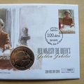 2001 The Queen's Golden Jubilee 100 Days To Go 50p Pence Coin Cover - Isle of Man First Day Cover by Mercury