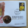 2001 The Queen's Golden Jubilee 100 Days To Go 50p Pence Isle of Man Coin Cover - First Day Cover by Mercury