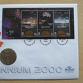 1999 Isle of Man Millennium 2000 1 Crown Coin Cover - IOM First Day Cover by Mercury